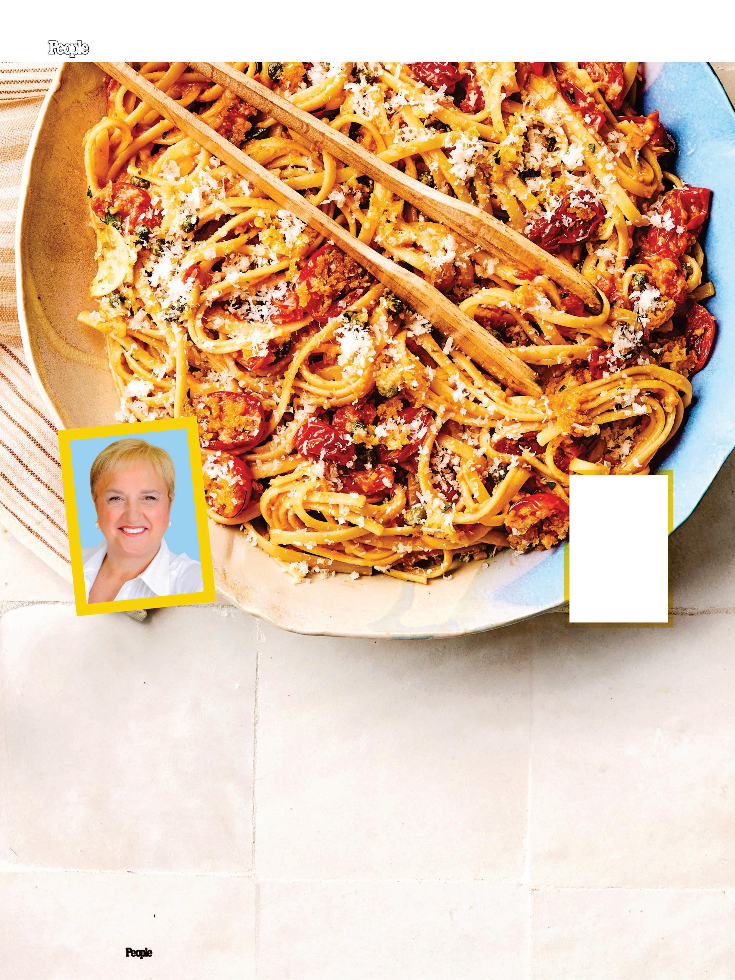 LIDIA BASTIANICH Linguine With Roasted Tomato Sauce