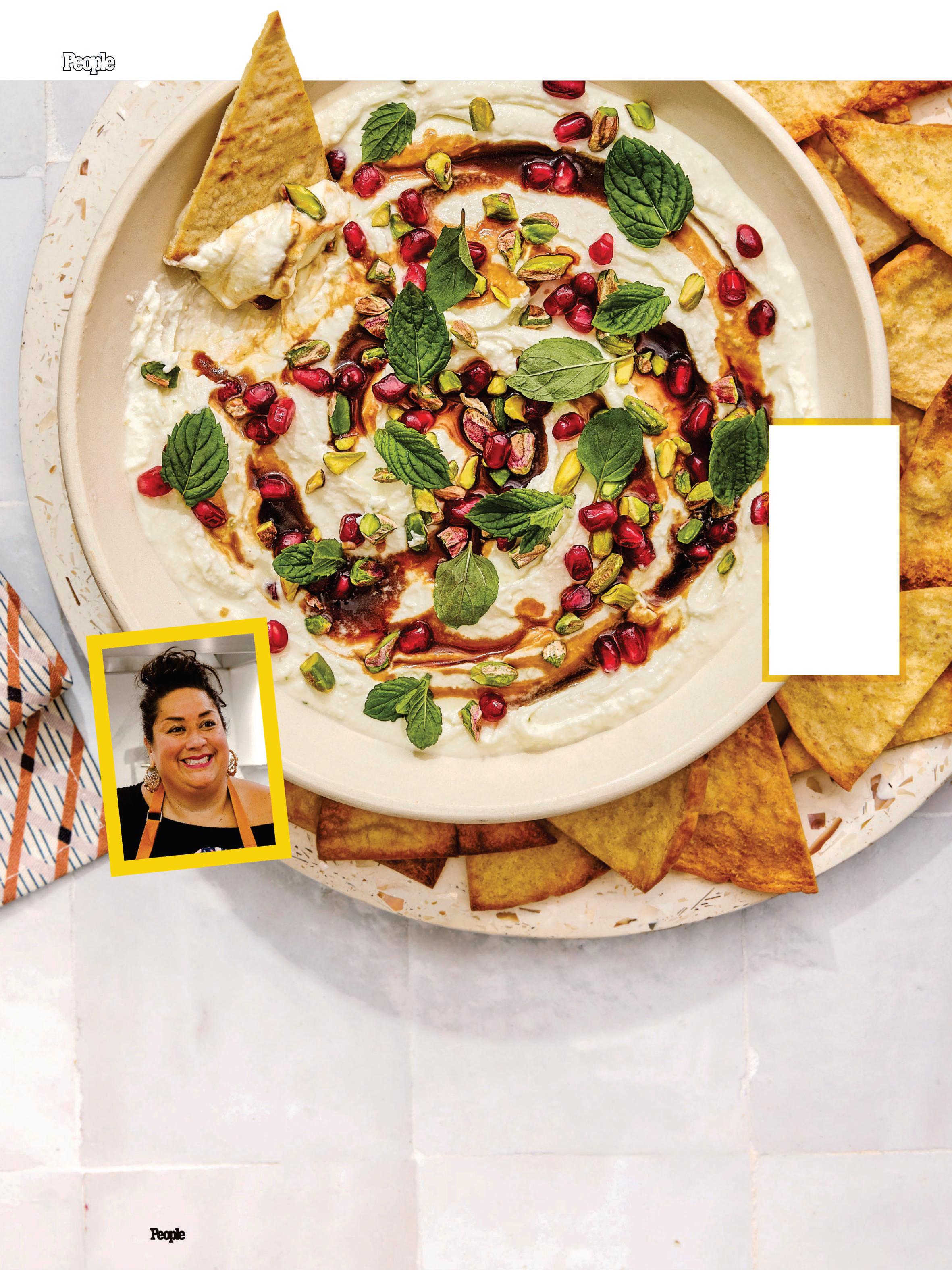 With Whipped Feta Dip Pomegranate & Pistachios