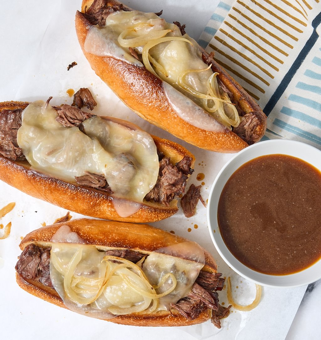 JESSICA SECREST Slow Cooker French Dip Sandwiches