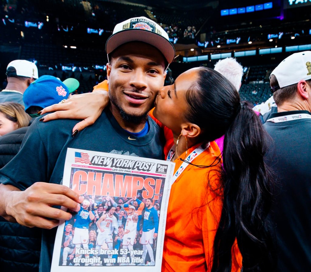 The Knicks' Miles McBride & Girlfriend Ana Zortea on the Team's 'Special' Win