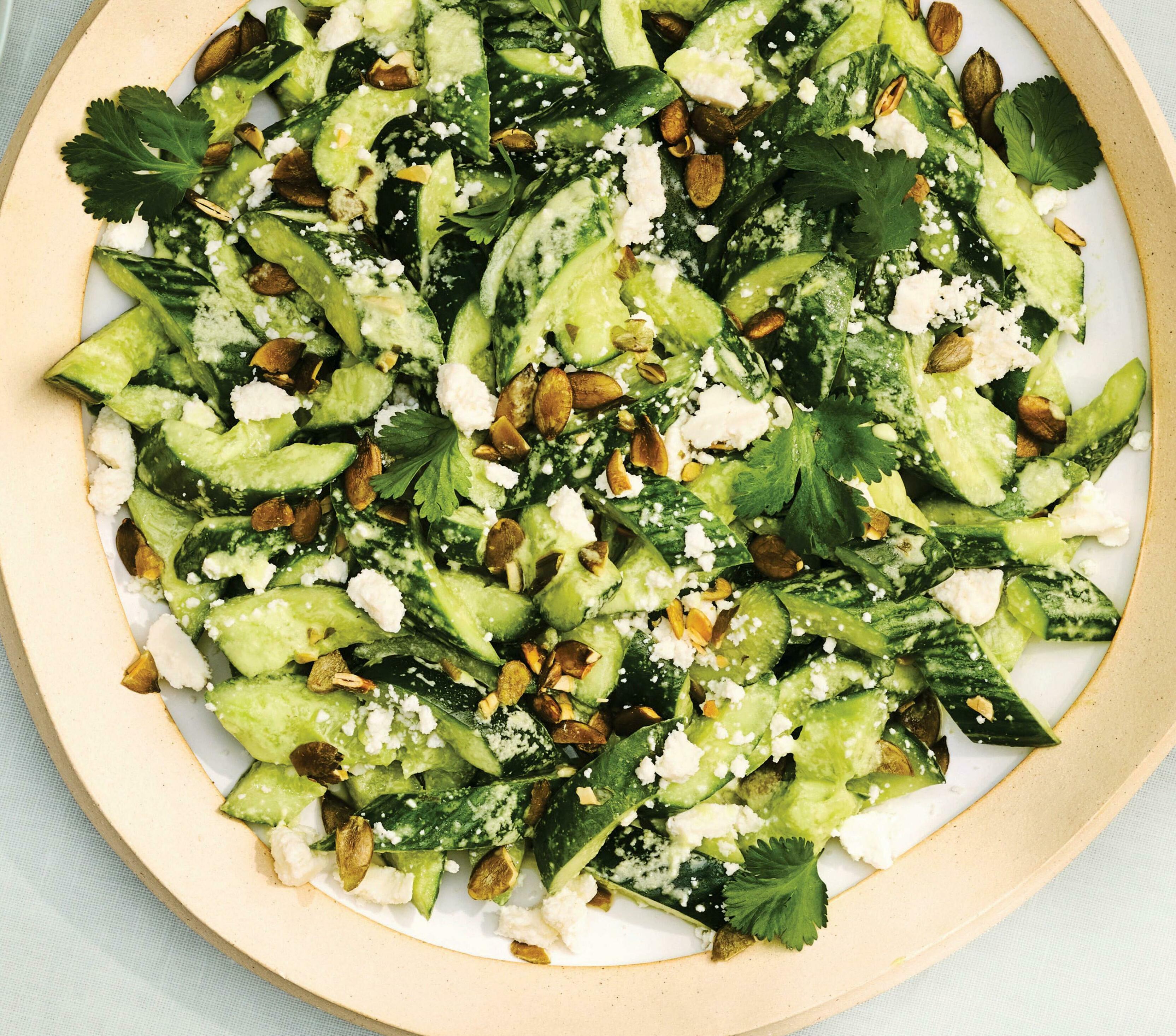 Cool As a Cucumber Persian cucumbers with their crisp, crunchy texture and thin, tender skin, are prime for summer salads and stir-frying.