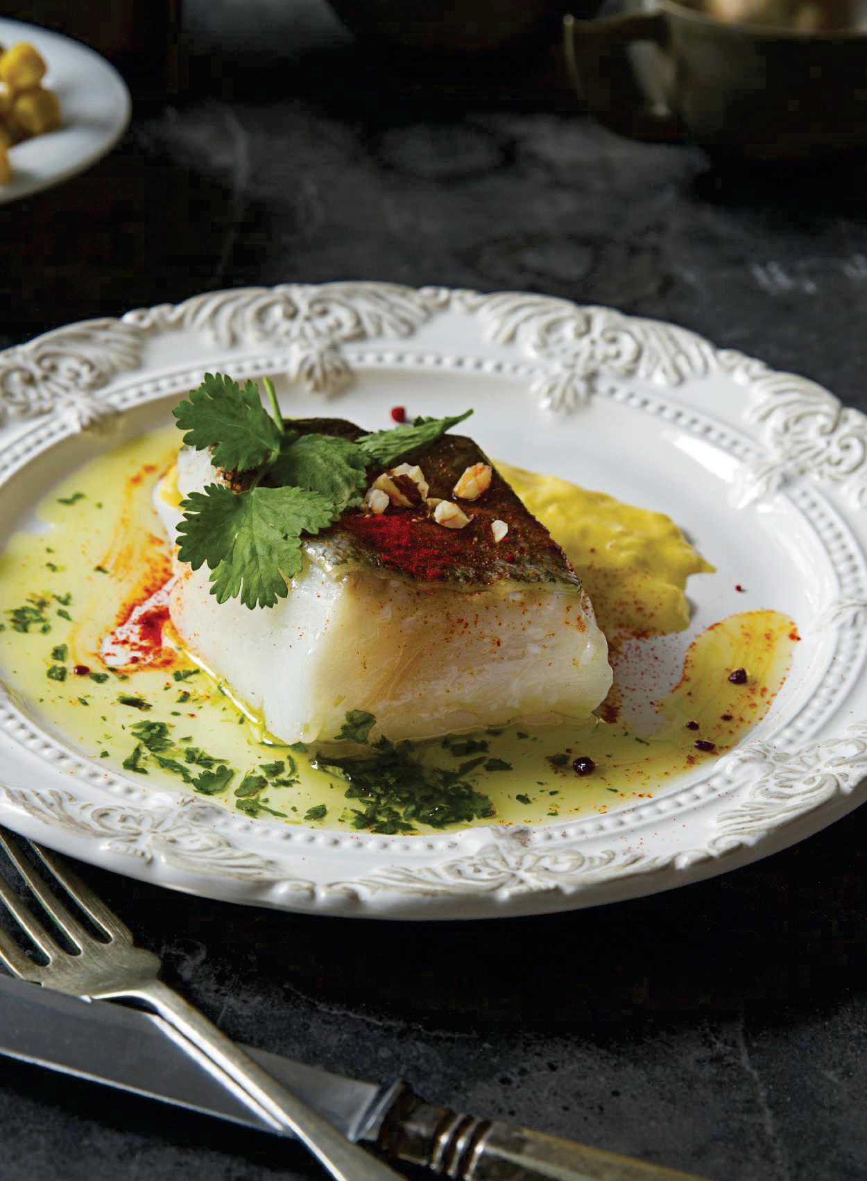 DE SEGUNDO: Bacalao con puré amarillo
