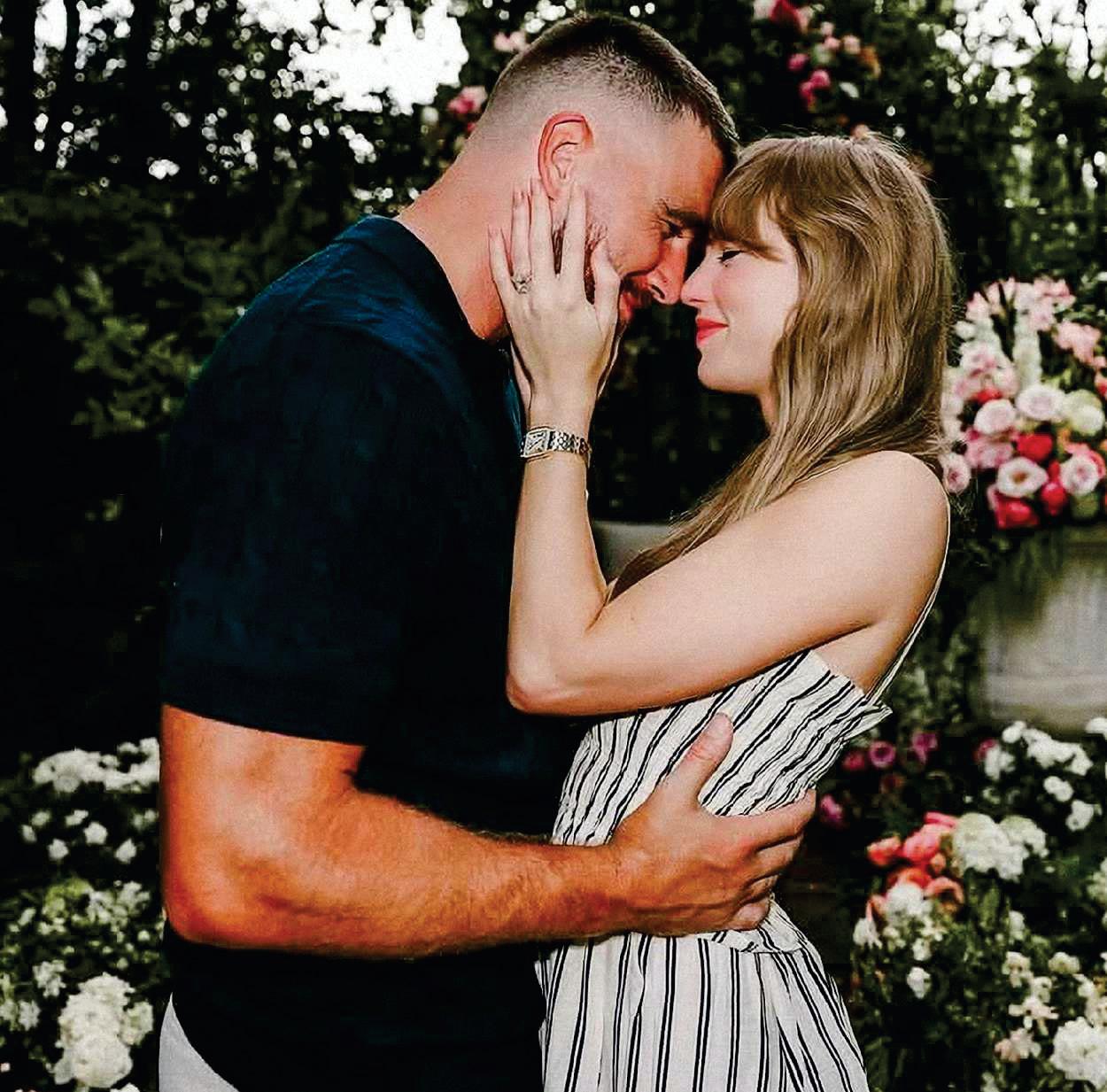 TAYLOR SWIFT anuncia su compromiso con Travis Kelce