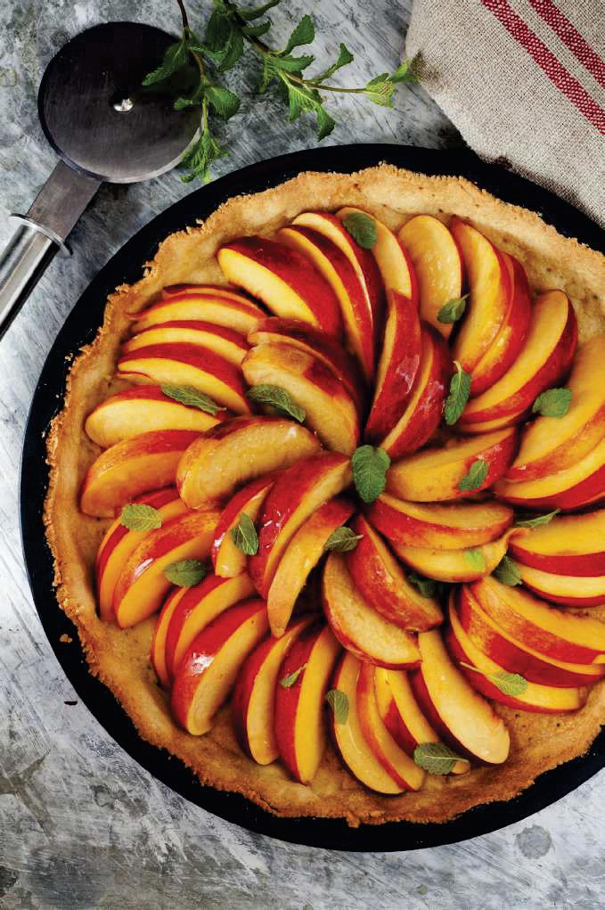 Tarta de nectarinas