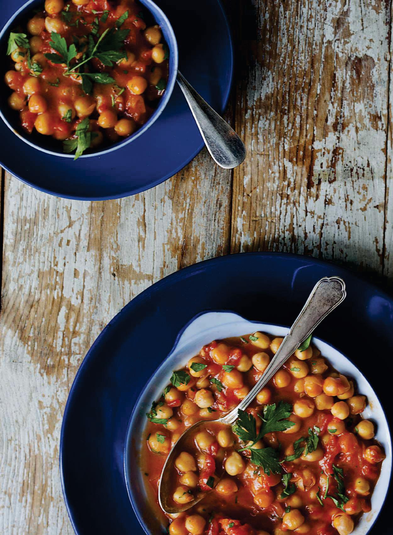 Guiso especiado de garbanzos