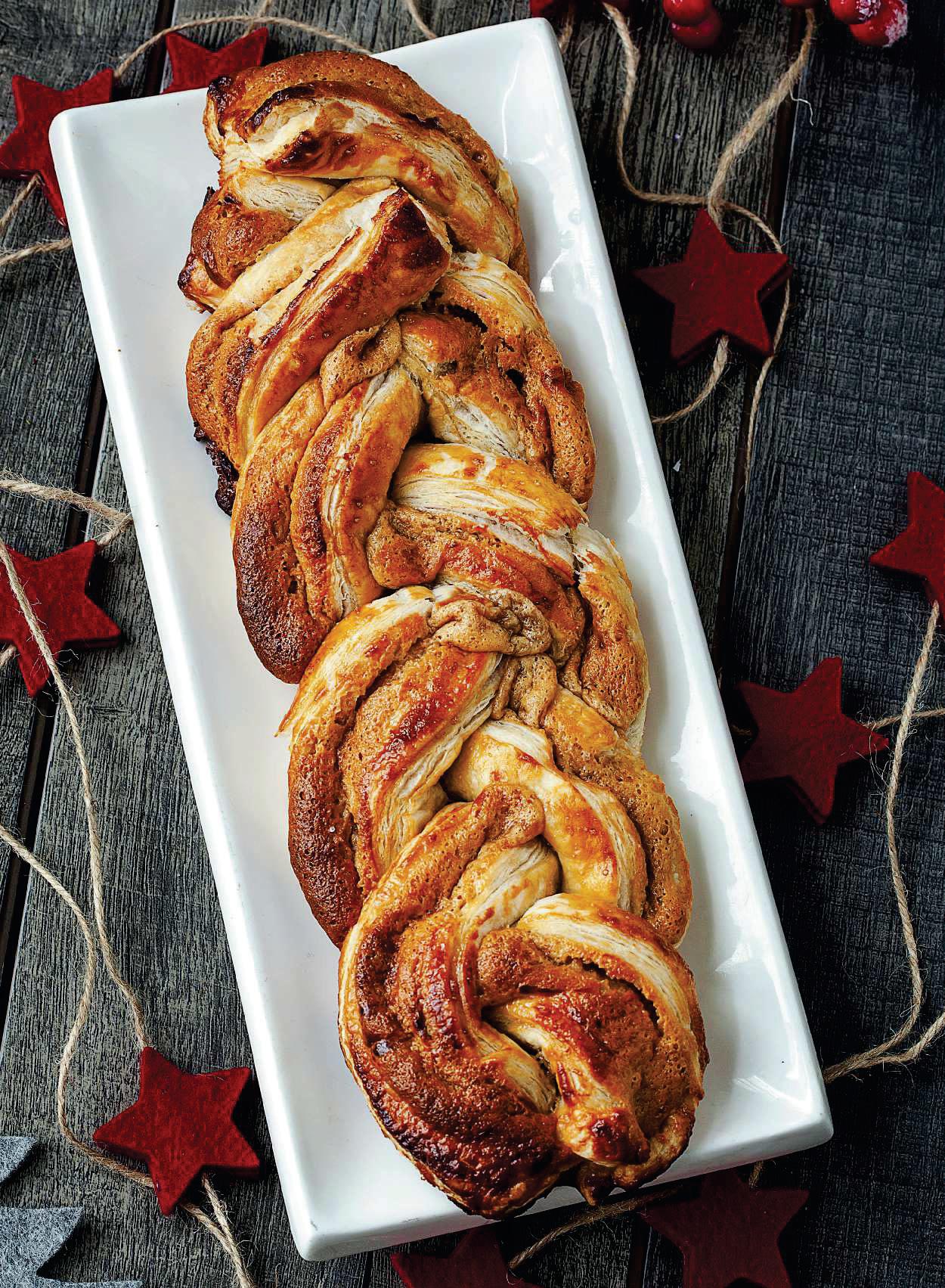 Trenza con turrón