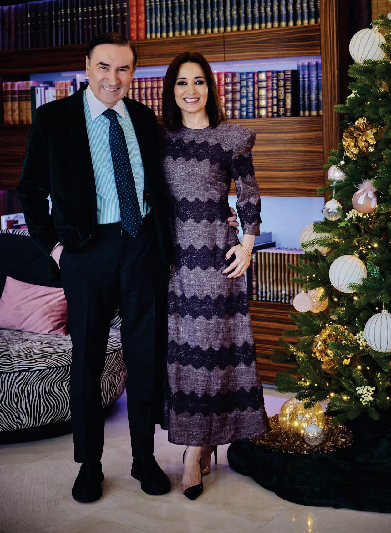 CRUZ SÁNCHEZ Y PEDRO J. Navidades en familia en su casa de Madrid