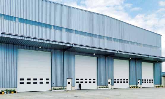 Thermally insulated 'sectional overhead doors' for warehouses