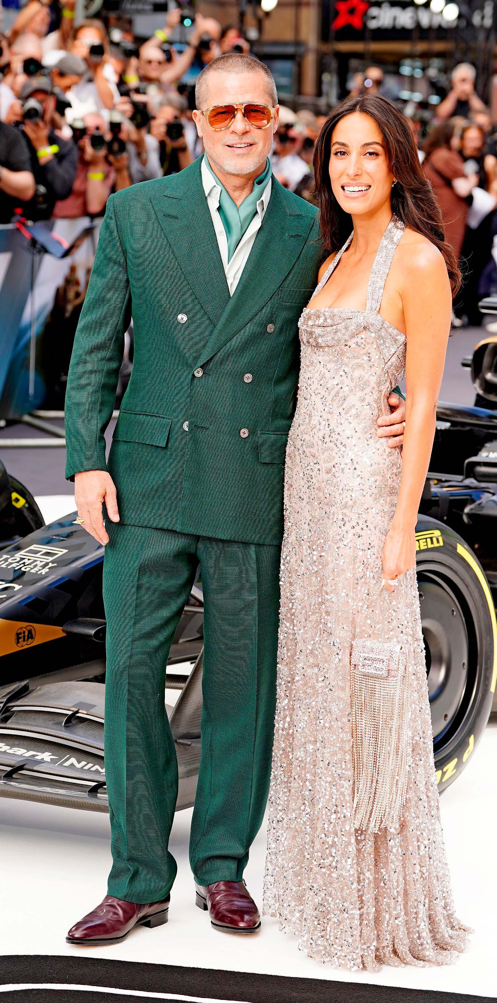 BRAD PITT & INES DE RAMON: Standing by HERMAN
