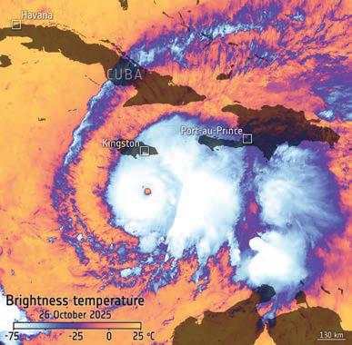 SATELLITE CAPTURES THE DESTRUCTIVE POWER OF HURRICANE MELISSA