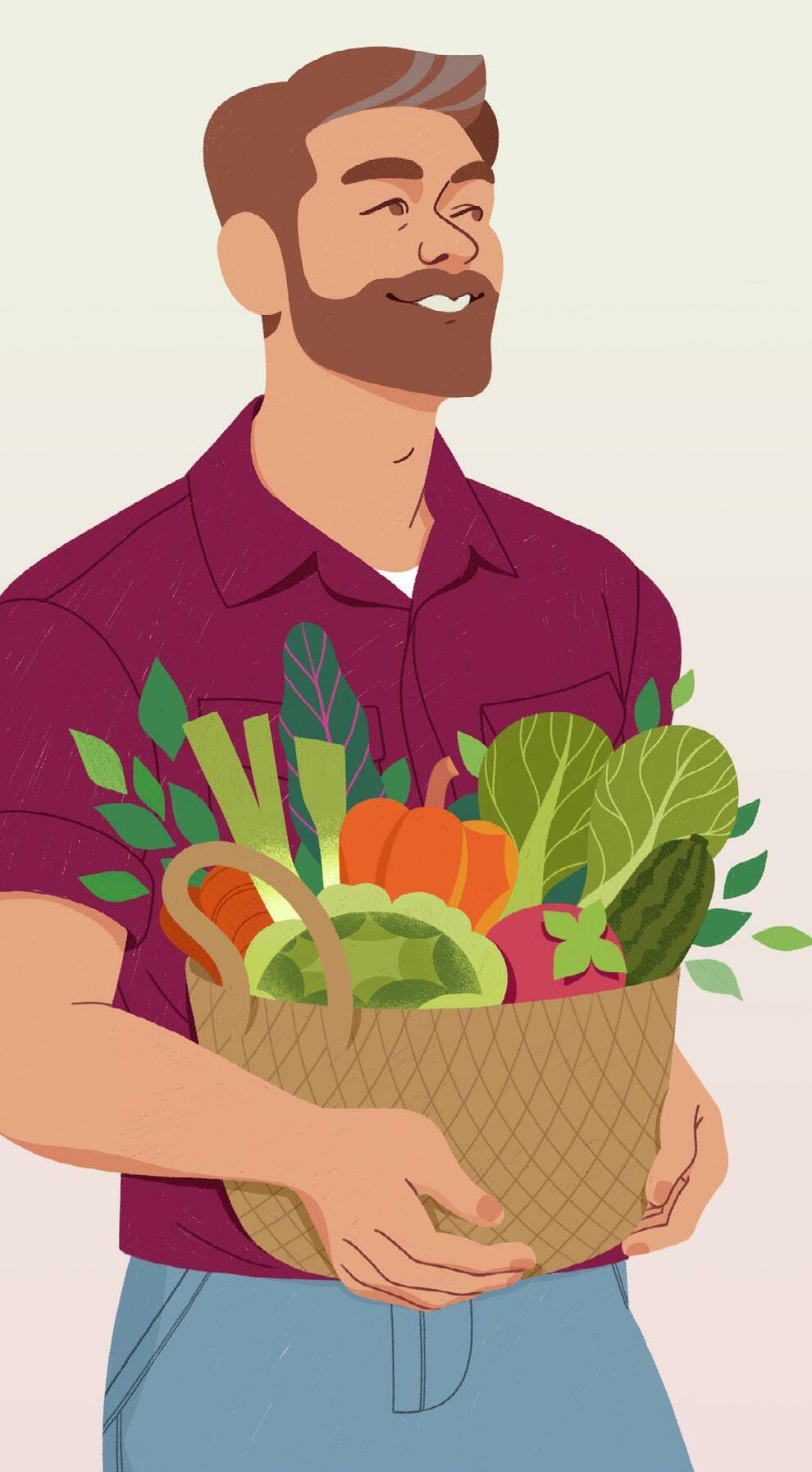 Consume frutas y verduras