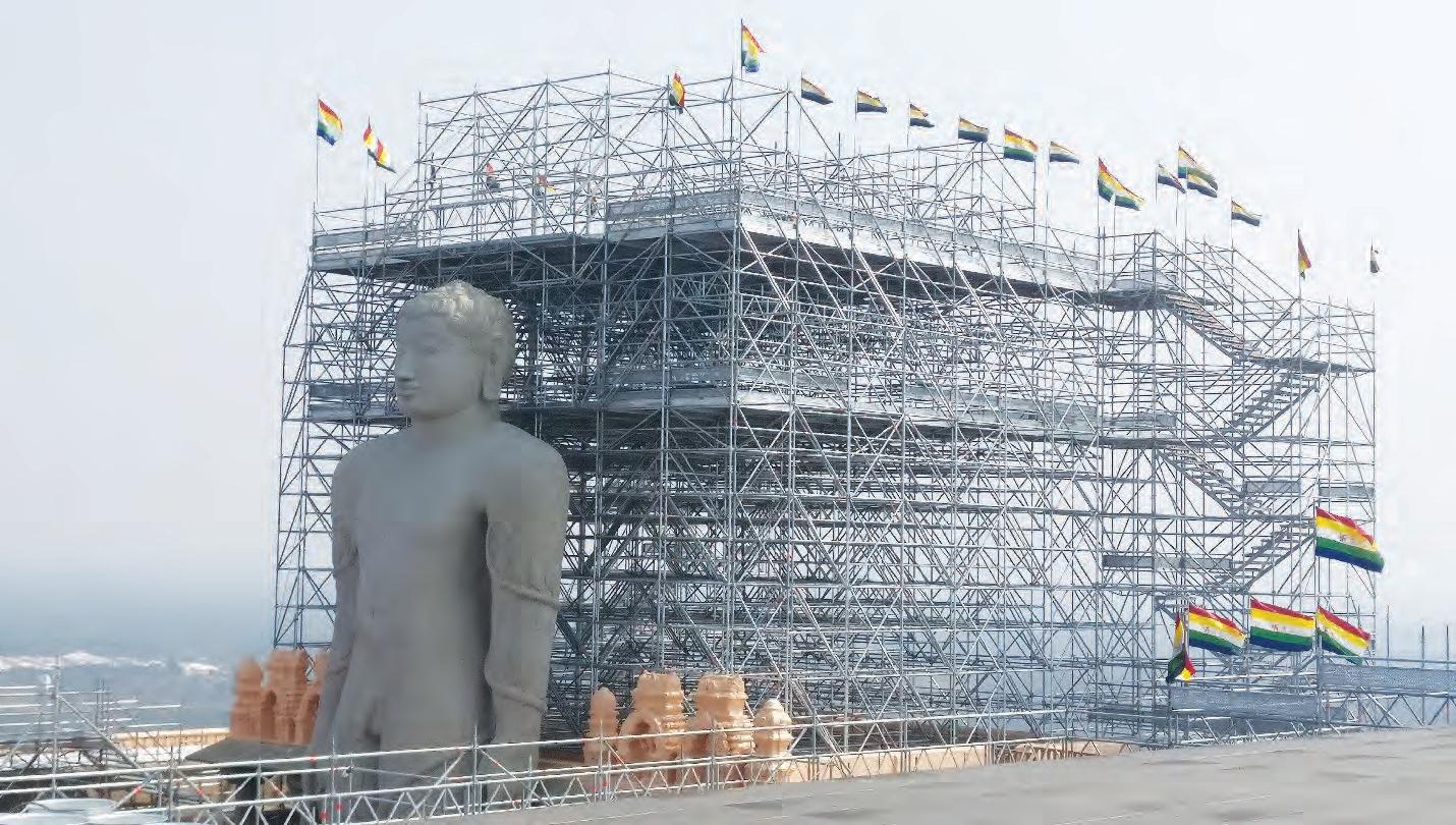 The art of scaffolding Layher Allround for Mahamastakabhisheka Mahotsav