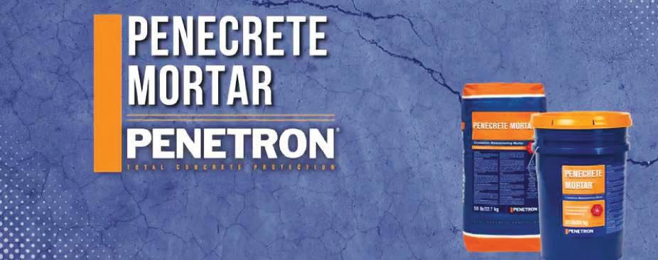 Penecrete Mortar™: Crystalline waterproofing & repair technology for next-gen infrastructure
