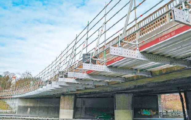 Layher FlexBeam is ideal for bridge maintenance