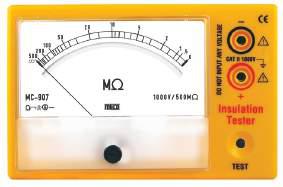 MECO MC900 series Analog insulation tester delivering over 85 pc rated voltage consistency