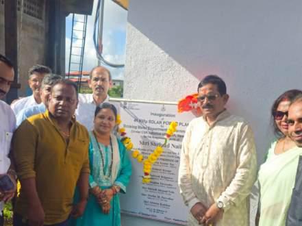 Shripad Naik inaugurates 45 kW solar system at Goa water pumping station