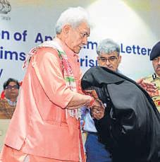 J&K LG gives job letters to kin of 40 terror victims