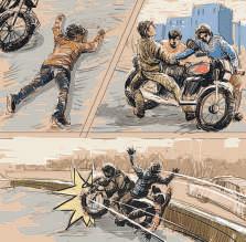3 Men Steal Bike of Crash Victim, Suffer Accident Mins Later