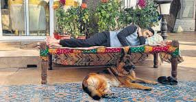 After test, before result, contestants rest