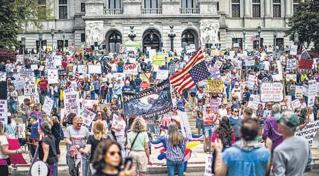Protesters rally against Trump across US cities
