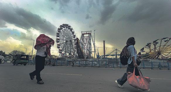 Rain catches city off guard