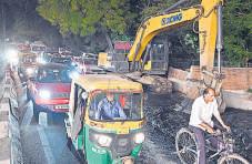 Drain clean-up leads to traffic chaos in NFC