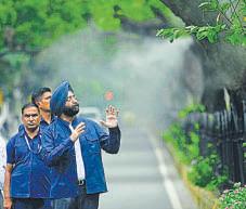 New misting system installed on Lodhi Road for dust suppression