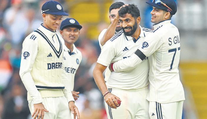 Bumrah has a field day, India's fielders don't in overcast Leeds