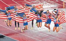 Jefferson-Wooden seals sprint treble with USA’s relay victory