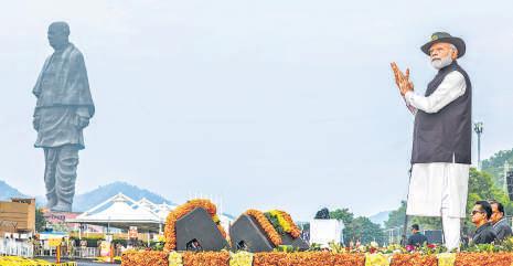 Modi honours Patel’s legacy, attacks Nehru