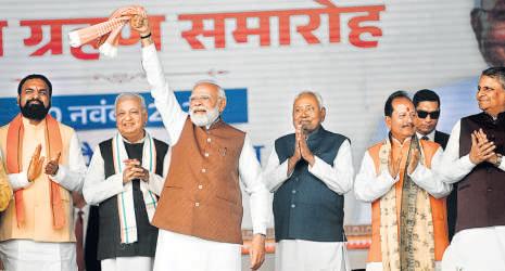 Nitish sworn in as Bihar CM for 10th time; deputy CMs retained