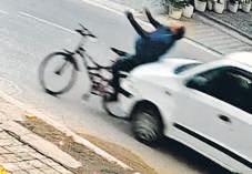 Cyclist run over by car metres from his home