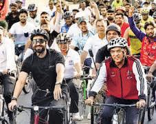 Union sports minister leads celebrations on CWG Day