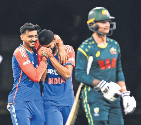 Axar, Washington trigger Oz collapse, India lead 2-1