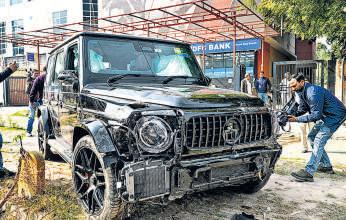 Techie returning from his wedding hits pedestrians
