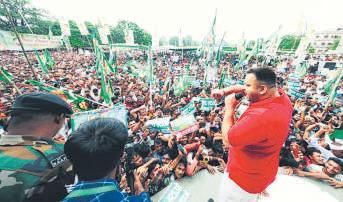 Bihar govt being run by Centre, alleges Tejashwi