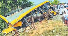 3 students killed as train hits school bus