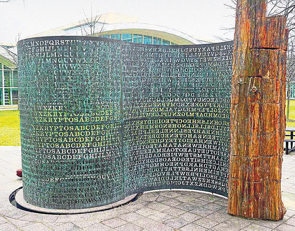 Solution goes on auction for CIA HQ’s ‘Kryptos’ sculpture