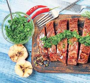 A steak chimichurri surprise from a teenager