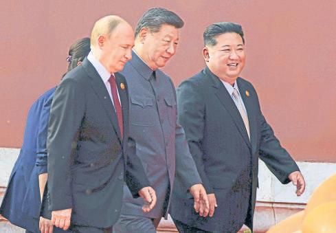 China shows unity with Russia and North Korea, but divisions linger