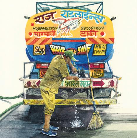 Mumbai's working life in watercolour