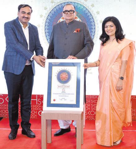 INDUSIND BANK RATED INDIA INVOLVED BY SKOCH FOR EXCELLENCE IN MSME BANKING