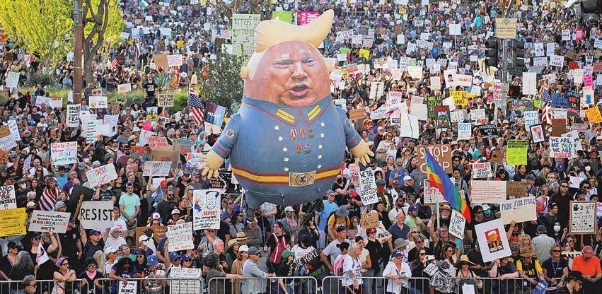 Hands Off! protests spread across US, Europe to oppose Trump agenda