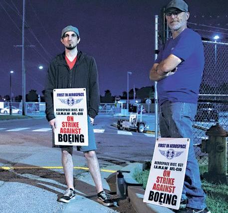 Boeing workers who build fighter jets go on strike
