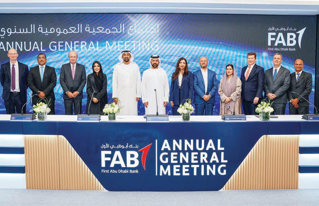 FAB shareholders approve highest cash dividend of Dhs8.3b at AGM