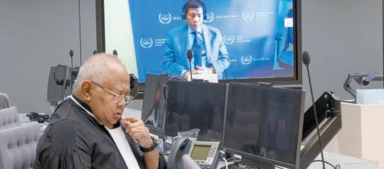 Duterte attends ICC hearing via video link