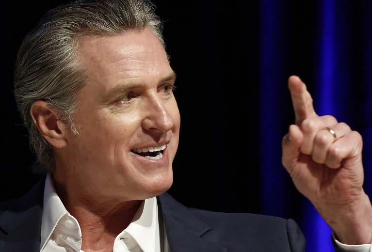 Yes, Gavin Newsom’s new podcast is cringe