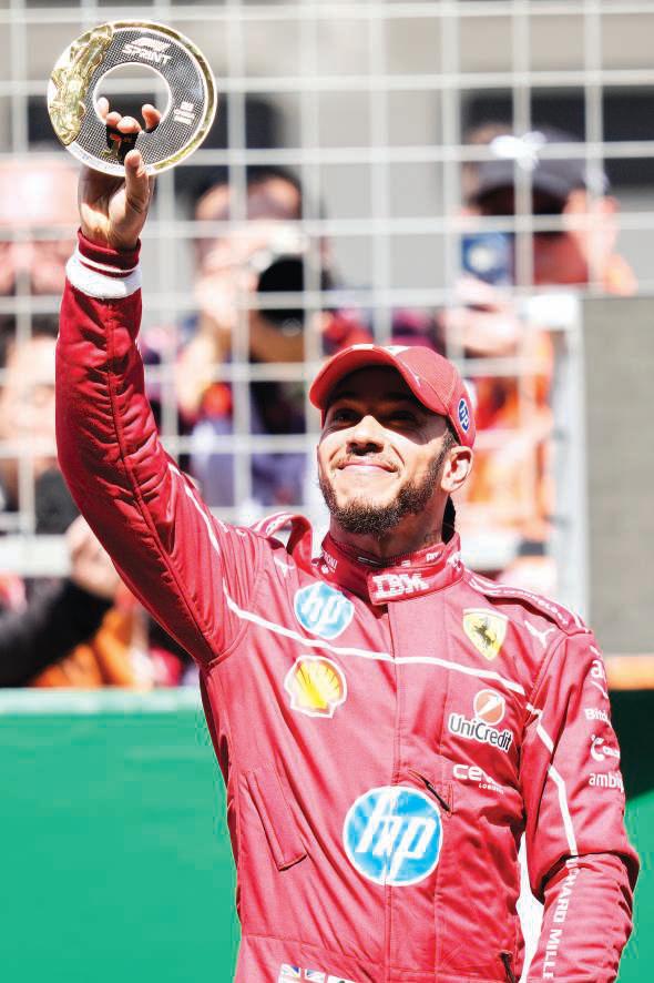 Hamilton claims sprint race for his 1st Ferrari victory, Piastri takes pole at Chinese F1 GP