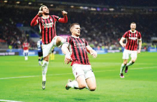 Jovic sends Milan into Italian Cup final with win over Inter in derby clash