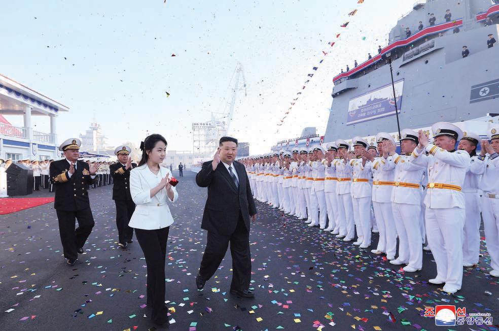 N. Korea unveils 5,000-tonne warship with 'powerful arms'
